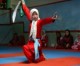 Hazara girl practicing martial arts in Herat, Afghanistan