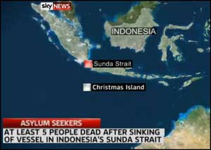 Five dead after asylum boat sinks off the coast of Indonesia